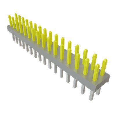 TMM-116-01-L-D Samtec TMM Series Vertical Through Hole PCB Header, 32 Contact(s), 2mm Pitch, 2 Row(s), Unshrouded
