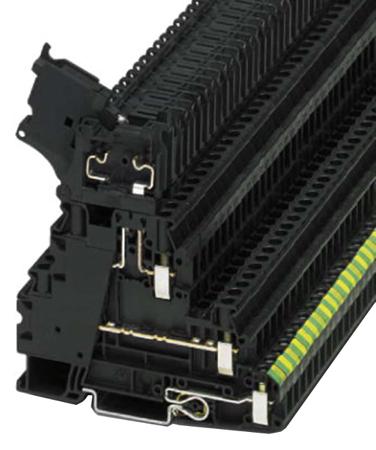 3214320 Phoenix Contact  UT 4-PE/L/HESI (5X20) Series Black, Double-Level, Screw Termination, Fused
