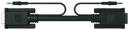 CSVGAJ120N S2Ceb-Groupe Cae Male 3.5 mm Plug to Male 3.5mm Stereo Jack, VGA  Cable, 6000mm Black