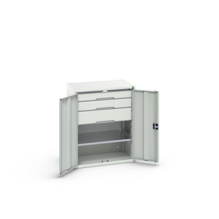 16926454.16 Bott 2 Door, 3 Drawer Sheet Steel Cupboard, 800 x 550 x 1000mm