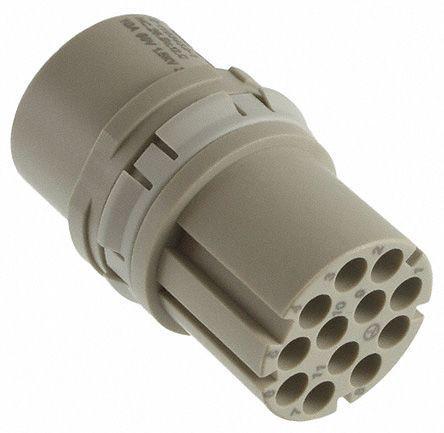 1103432-1 TE Connectivity CHC, HC25, HTS Series, 12 Pole Connector Socket, IP65