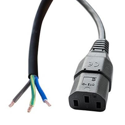 558-929 RS PRO Straight Unterminated Straight IEC C13 Plug Power Cord, 5m