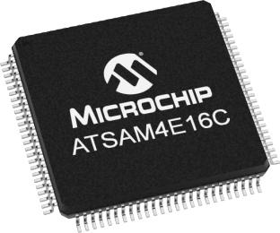 ATSAM4E16CA-AU Microchip , 32bit ARM Cortex M4 MCU, 120MHz, 1.024 MB Flash, 100-Pin LQFP