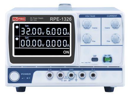 122-5061 RS PRO Bench Power Supply Digital 192W, 1 Output 0 → 32V 0 → 6A With UKAS Calibration