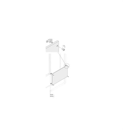 1STQ007496A0000 ABB PPFB Series RAL 7035 Light Grey Pickled Steel Sheet Blind Panel, 738mm H, 490mm W, 13mm D, 13mm L, for Use with
