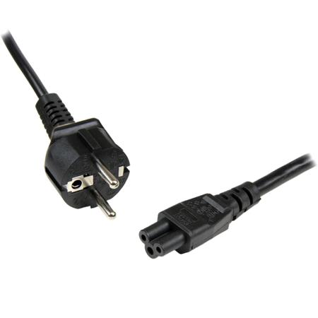 PXTNB3SEU1M StarTech.com 3 Core Power Cable, 0.75 mm², 1m, Black Polyvinyl Chloride PVC Sheath, Copper, 2.5 A (Amperes), 250 V