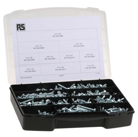 395-412 680 piece Steel Screw/Bolt Kit, 4.2 mm, 4.8 mm, 5.5 mm