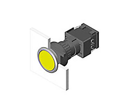 61-0000.02 EAO, 61, Flush Mount Green Pilot Light, IP65, Square