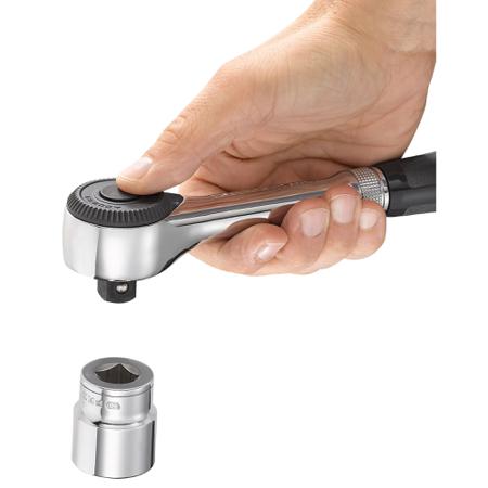 S-360 Facom 1/2 in Socket Wrench, Square Drive With Ratchet Handle