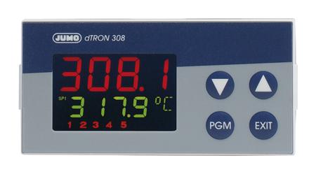 703043-181-400-23-000 Jumo dTRON PID Temperature Controller, 96 x 48 (1/8 DIN)mm, 5 Output Analogue, 110 → 240 V ac Supply Voltage