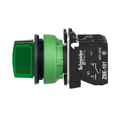XB5FK133B5 Schneider Electric Selector Switch - (SPDT) 30mm Cutout Diameter, Illuminated 3 Positions