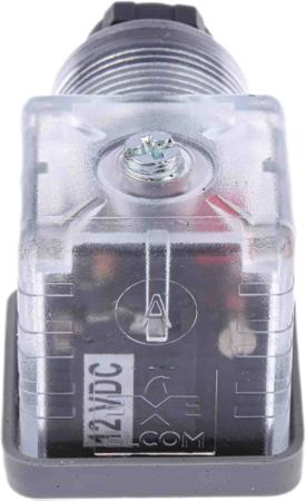 811-8314 RS Pro 3P+E DIN 43650 A Solenoid Valve Connector, Female, Cable Mount, ME-309/SL Series, 10A, 12 V dc
