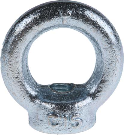 124-4840 RS PRO Carbon Steel Eye Nut, M8 Thread, 20mm Internal Eye Diameter, 36mm Outer Eye Diameter, 0.14t Load