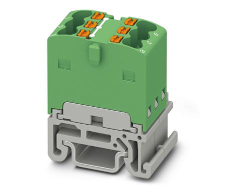 3002963 Phoenix Contact Distribution Block, 6 Way, 2.5mm², 17.5A, 500 V, Green