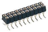 833-87-022-30-001101 Preci-Dip 833 Series Right Angle Surface Mount PCB Socket, 22-Contact, 2-Row, 2mm Pitch, Solder Termination