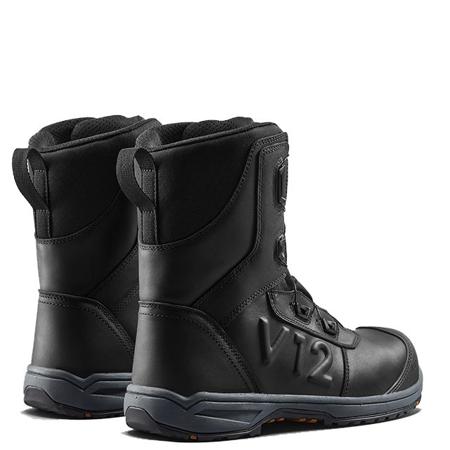 V2420 V12 Footwear Vanguard Black Fibreglass Toe Capped Men's Safety Boots, UK 10, EU 44