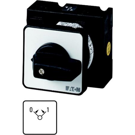 009252-T0-1-15365-E Eaton, 1P 2 Position 45° On-Off Cam Switch, 690V (Volts), 20A, Toggle Actuator