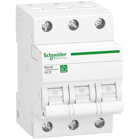 R9F24350 Schneider Electric Resi9 R9F2 MCB, 3P, 50A Curve C, 400V AC, 6 kA Breaking Capacity