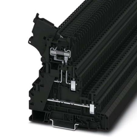 3214325 Phoenix Contact  UT 4-L/HESI (5X20) Series Black, 4mm², Double-Level, Screw Termination, Fused, ATEX, Ex, IECEx