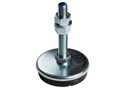 10531 Serious 12mm 98mm Dia. Rubber Levelling Adjustable Foot, 500kg Static Load Capacity