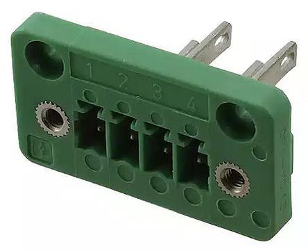 1829361 Phoenix Contact, 3.81mm Pitch, DFK-MC 1.5/ 4-GF-3.81, 4 Way, , Pluggable Terminal Block, Feed Through Header, Panel