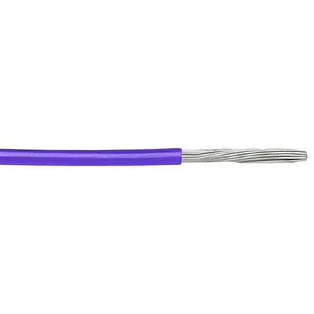 5851 VI005 Alpha Wire Hook-up Wire TEFLON Series Purple 0.06 mm² PTFE Equipment Wire, 30 AWG, 7/0.10 mm, 30m, PTFE Insulation,