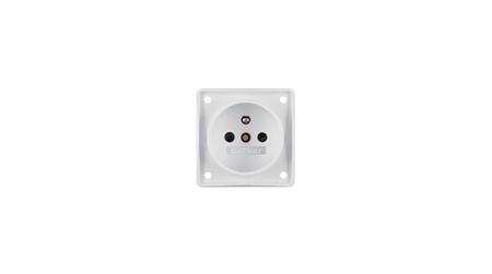 961952502 Berker 961 White Plug Socket, 16A, Type E - French