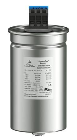 B25675C4152J015 EPCOS Power Factor Correction Capacitor (PFC) 3 x 92.4μF 15kvar 18kvar 3