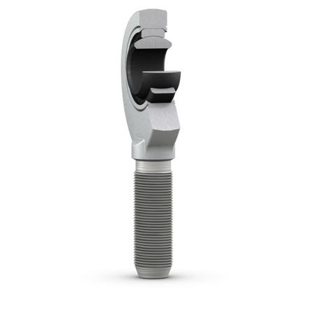 SA-10-E SKF SA M10 Male Steel Rod End, 10mm Bore, 65mm Long, Metric Thread Standard, Male Connection Gender