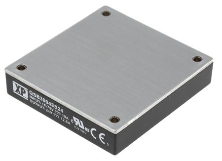 QSB30048S24 XP Power QSB300 DC-DC Converter, 24V dc/ 14.58A Output, 18 → 75 V dc Input, 300W, PCB Mount, +100°C Max Temp