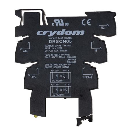DRSCN05 Sensata Crydom DRSCN 5V dc DIN Rail Relay Socket, for use with CN Series