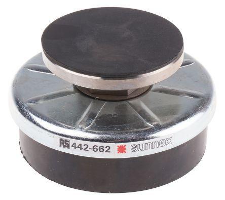 442-662 RS Pro Round M25 Galvanised Steel Anti Vibration Mount ,120mm dia. Rubber