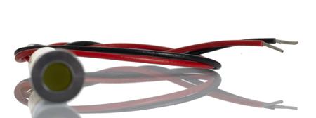 249-4325 RS PRO Yellow Panel Mount Indicator, 24V dc, 8mm Mounting Hole Size, Lead Wires Termination, IP67