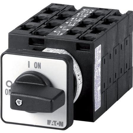 68955-T3-6-8348-E Eaton, 12P 2 Position 90° On-Off Cam Switch, 690V (Volts), 32A, Short Thumb Grip Actuator