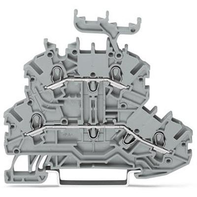 2000-2233 WAGO TOPJOB S Series DIN Rail Terminal Block, 1mm², 2-Level, Push-In Cage Clamp Termination, ATEX, EAC Ex,