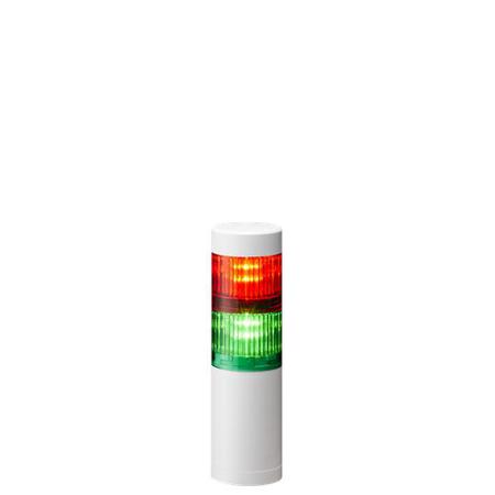 LR5-202WENW-RG Patlite LR5 Series Green, Red Signal Tower, 2 Lights, 24 V dc, Direct Mount