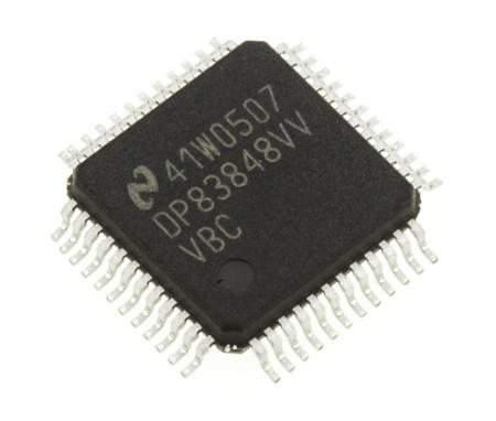 DP83848CVV/NOPB Texas Instruments , 1-Channel Ethernet Transceiver 48-Pin LQFP,