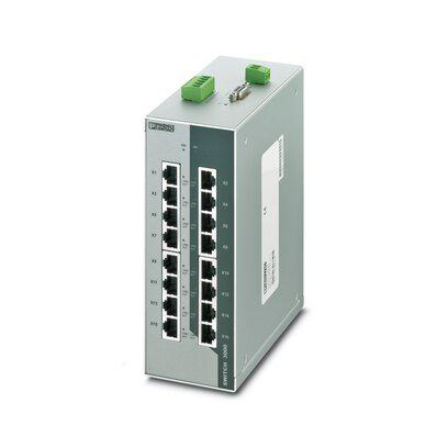 2891058 Phoenix Contact FL SWITCH 3016 Series DIN Rail Mount Industrial Ethernet Switch, 16 RJ45 Ports, 10/100Mbit/s