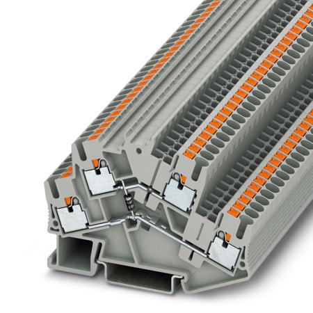 1032739 Phoenix Contact  PTTBS 2.5-DIO/O-U/U-OG/O-GN Series Grey, 0.14 → 4mm², Push In Termination