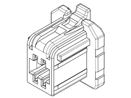 2045230401 Molex, 204523 Receptacle Crimp Connector Housing, 1.25mm Pitch, 4 Way, 2 Row