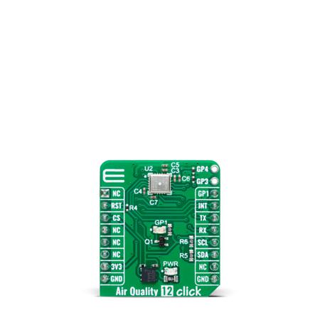 MIKROE-6418 MikroElektronika Air Quality 12 Click Gas Sensor Development Board for RRH46410 mikroBUS