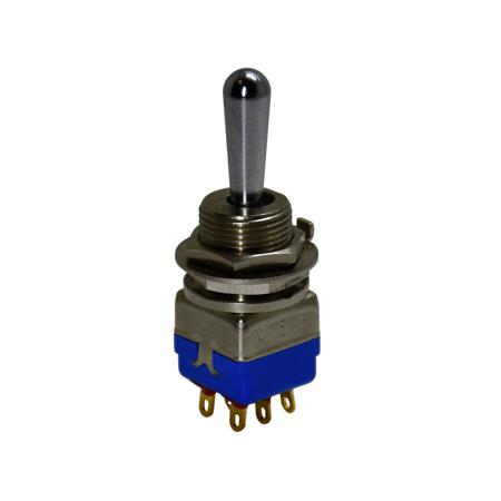 12145AK APEM Toggle Switch, Panel Mount, On-(On), DPST, Solder Lug Terminal, 30V dc