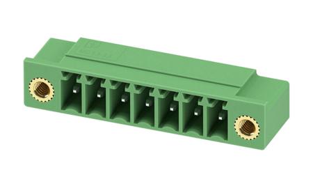 1817660 Phoenix Contact, 3.5mm Pitch, MC 1.5/ 7-GF-3.5-LR, 7 Way, Right Angle, Pluggable Terminal Block, Header, Through Hole,