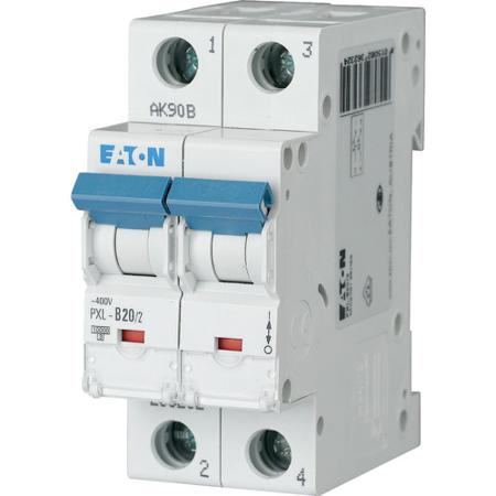 236345-PXL-D20-2 Eaton xPole - PXL PXL MCB, 2P, 20A Curve D, 400V AC, 10 kA Breaking Capacity