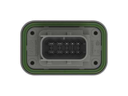 2-2378187-1 TE Connectivity 2-23781 Series Vertical Panel Mount PCB Header, 10 Contact(s), 6mm Pitch, 2 Row(s), Shrouded