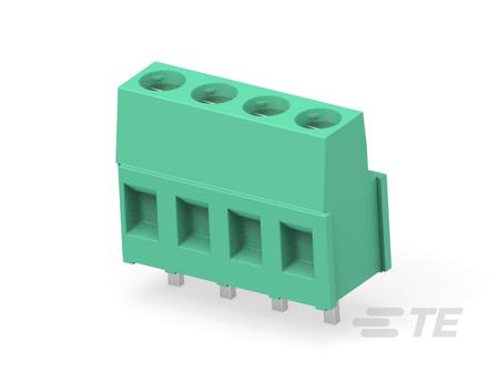 282841-4 TE Connectivity Buchanan Series PCB Terminal Block, 4-Contact, 5.08mm Pitch, Board Mount, 1-Row, Solder, Through Hole