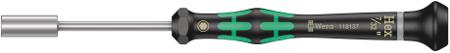 05118137001 Wera Hexagon Nut Driver, 7/32 in Tip, 60 mm Blade, 157 mm Overall