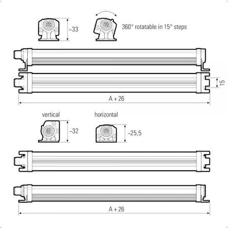 111090-14 LED2WORK 111090 54 lm 3 W LED Tube Light, 1.70604ft (520mm)