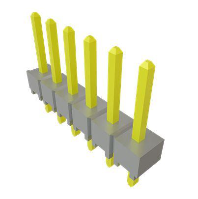 TSW-106-07-TM-S Samtec TSW Series Vertical Through Hole PCB Header, 6 Contact(s), 2.54mm Pitch, 1 Row(s), Unshrouded