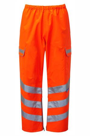 PR503R-M PULSAR PR503 Orange Breathable, Waterproof Hi Vis Trousers, 33 to 36in Waist Size
